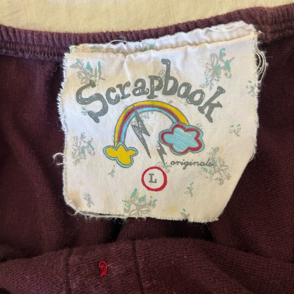 Scrapbook Strapless Maroon Dress with Blue and Rust Details - Picture 7 of 8